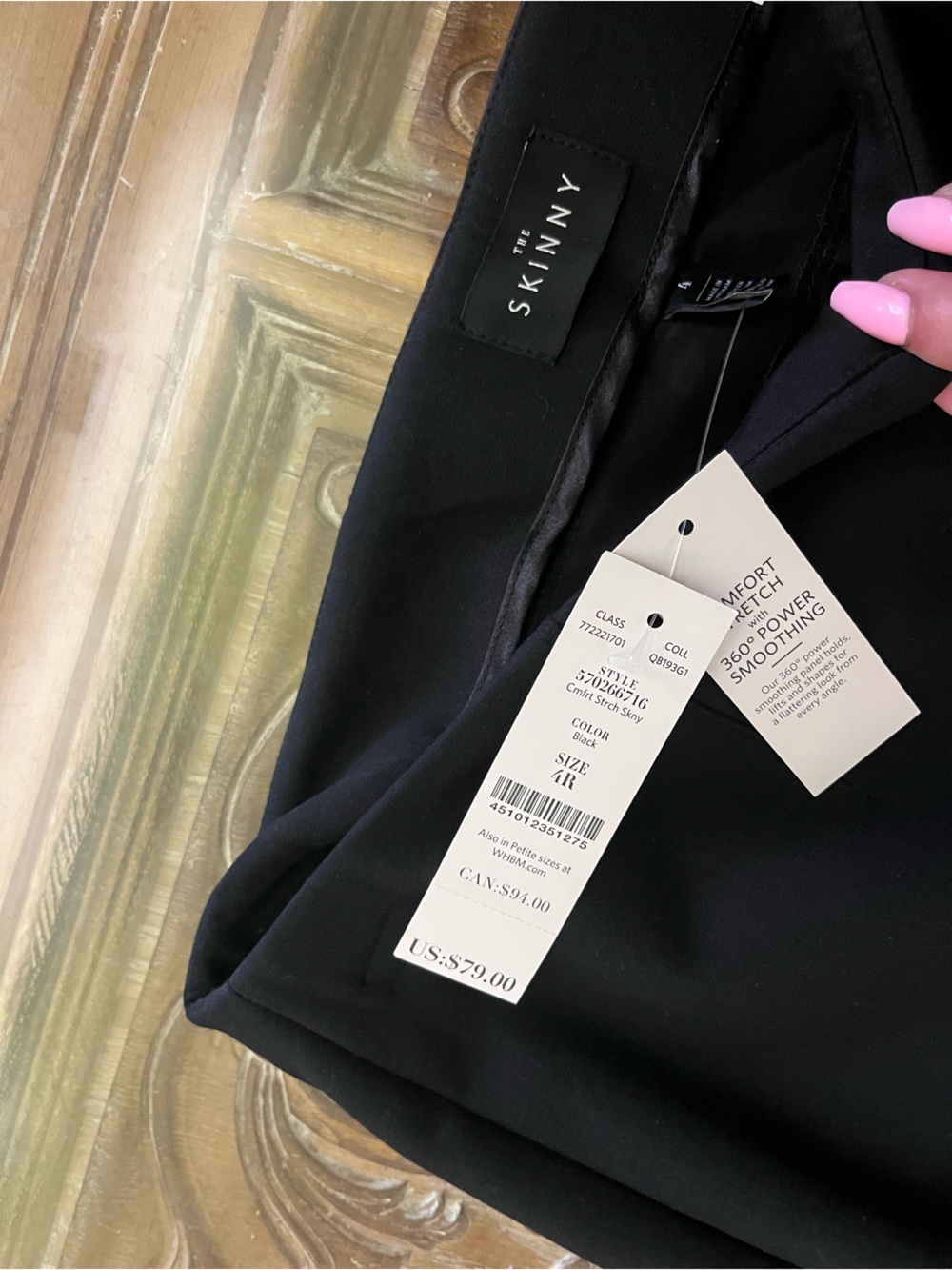 White House Black Market Black Skinny Dress Pants - Picture 3 of 5